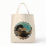 Blue Eyed Lemur Grocery Tote Bag