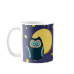 Blue-Eyed Owl and Full Moon Mug