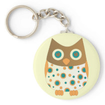 Blue-Eyed Owl Key Chain
