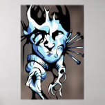 Blue Face Poster