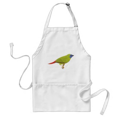 Blue-faced Parrot Finch - Erythrura trichroa Aprons by LisasLair