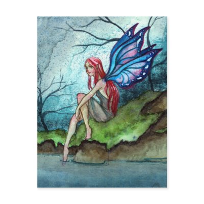 Blue Fairy Post Cards by Ppeppermint