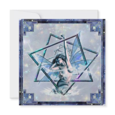 Blue Fairy Septagram Invitations by Rockangel2