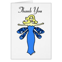 Blue Fairy Thank You Greeting Card
