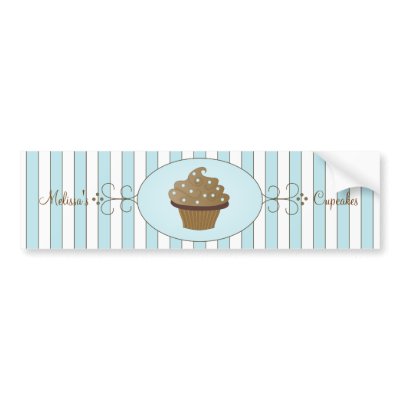 Blue Fancy Cake Bumper Stickers by candystore