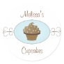 Blue Fancy Cupcakes Stickers