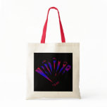 Blue Fantasia In Natural And Red Tote Bag