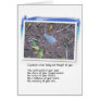 Blue Feather and Love Poem Card