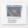 Blue Feather and Love Poem Mouse Pad
