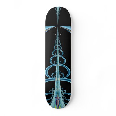Blue Feathers and Loops Skate Board by gotalife