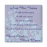 Blue Find Reiki Refrigerator Magnet