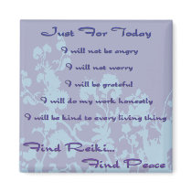 Blue Find Reiki Refrigerator Magnet