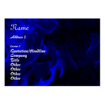 Blue fire business card template