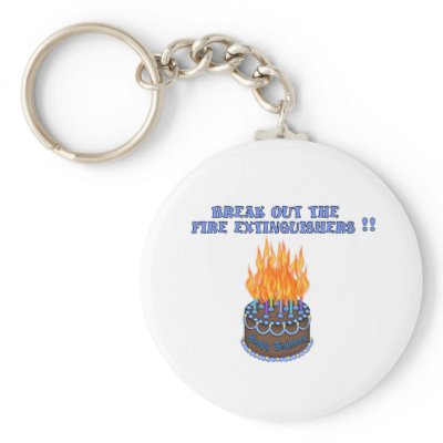 Blue Fire Extinguishers Birthday Cake by birthdayTshirts