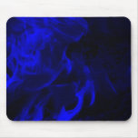 Blue fire mouse pad