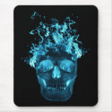 Blue Fire Skull Mouse Pad mousepads