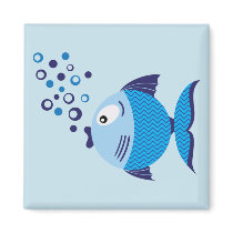 Blue Fish Basic Light Magnet