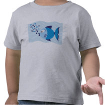 Blue Fish Composition Light kids T-shirt