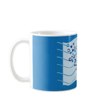 Blue Fish Composition Light Mug