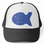 blue fish icon hat