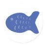 blue fish icon sticker
