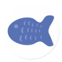 blue fish icon stickers