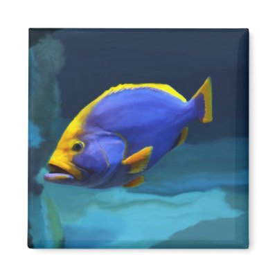 Blue fish magnet by nefera