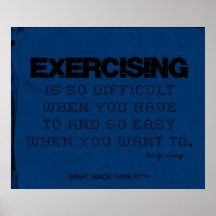 Blue Fitness Poster - Exercise Motivation!