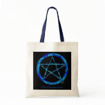 Blue Flame Pentacle Canvas Bags