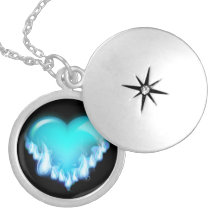 Blue-flaming-heart.png love icecold icy tough necklace