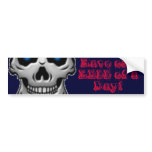 blue-flaming-skull-clipart, Have one HELL of a ... bumper stickers