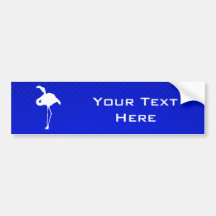 Blue Flamingo Bumper Sticker