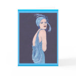 Blue Flapper Card