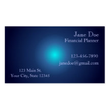 Blue flashlight business cards