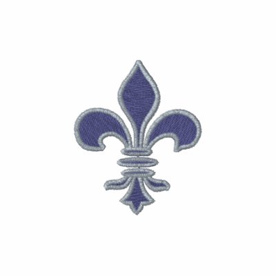 Blue Fleur de Lis Embroidered Shirt by 777Images