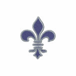 Blue Fleur de Lis Embroidered Shirt embroidered shirts