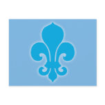 Blue Fleur de Lis Post Card