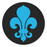 Blue Fleur de Lis Stickers