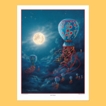 Blue Floaters Print posters