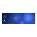 Blue Floral Deco Gift Tag business cards