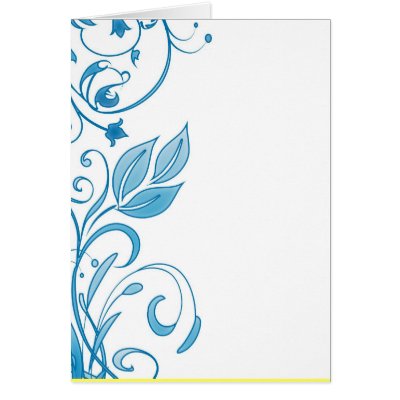 Blue Floral Design Card by Bismillah101