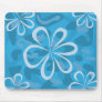Blue Floral Design Mouse Mats