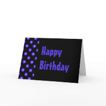 blue floral Happy Birthday