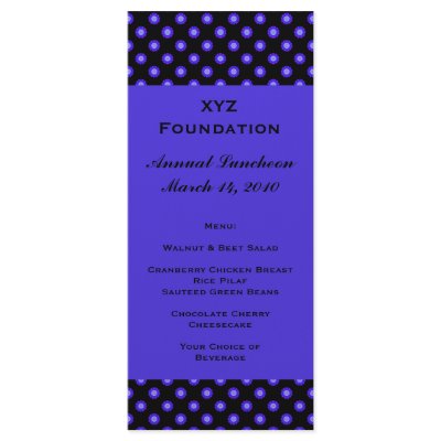 blue floral Menu by DonnaGraysonAbstract