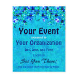 Blue Floral Pattern Event Flyer