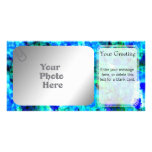 Blue Floral Pattern PhotoCard Template