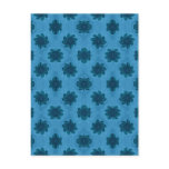 Blue floral pattern postcards