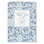 Blue Floral Thank You for the Wedding Gift Card