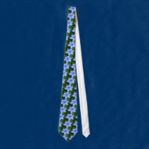Blue Floral Tie, Tropical