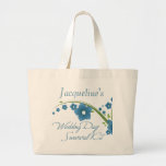 Blue Floral Wedding Day Survival Kit Bag